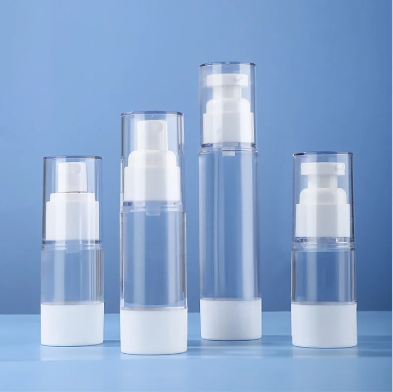 Refillable Cosmetic Bottle 1pc Portable Plastic Airless Vacuum Pump Toiletry Travel Bottles Makeup Cosmetics for Cream Gel Moisturizers Lotion