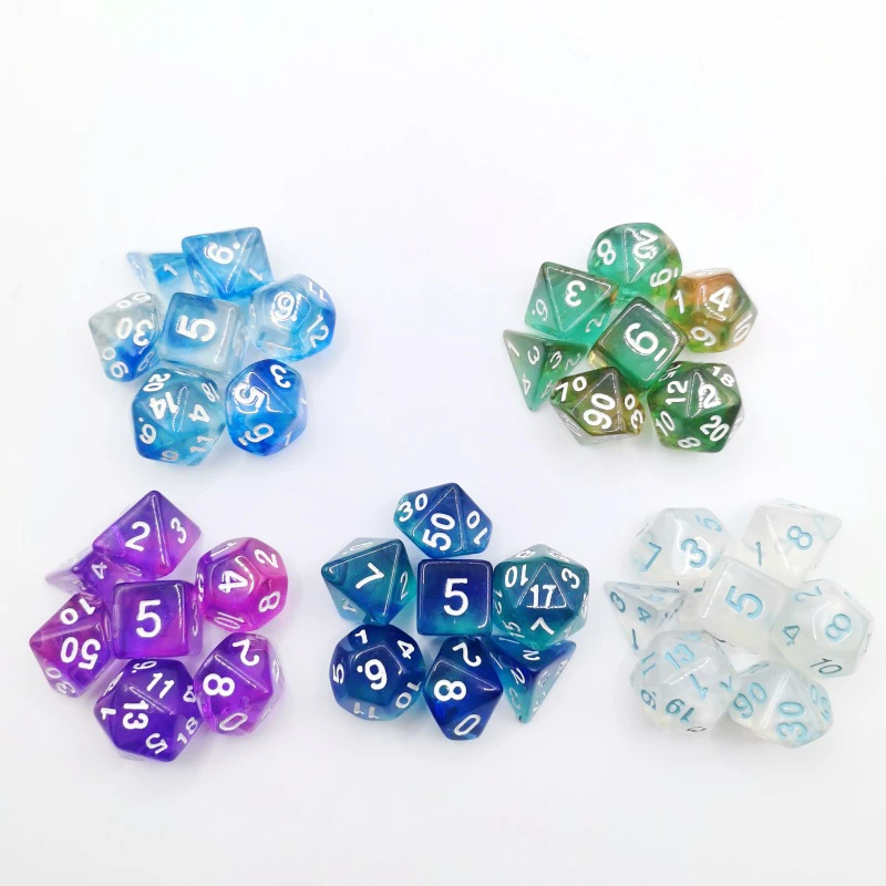 Dice DND Game Dice Rolling Game Set With Pouchs 10 Different Styles Available For Portable Toys DND RPG TRPG Games