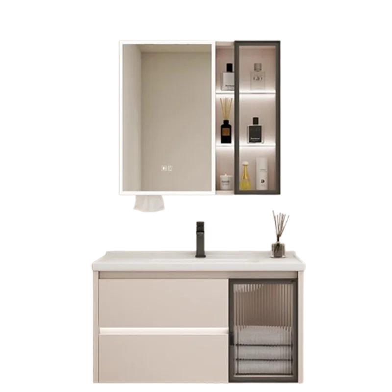Washbasin Mirror Bathroom Vanities Vintage Toilet Partition Vanity Bathroom Vanities Drawer Light Mobiletto Bagno Furniture