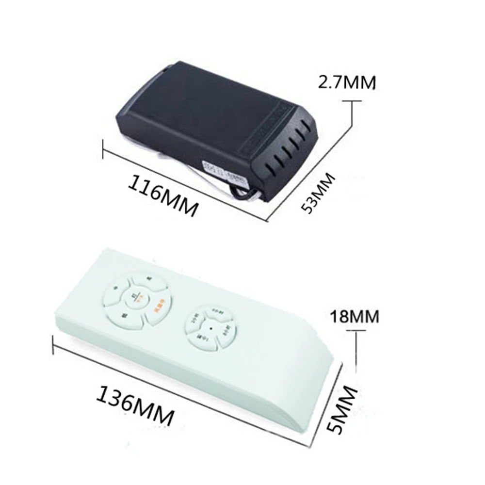 DAZZLEEX Kit Telecomando per Ventilatore da soffitto e dimmer Luminoso con Ricevitore per velocità e dimmer di temporizzazione della Ventola