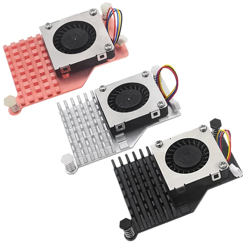 Ventilador Ativo Raspberry pi Radiador Metálico Dissipador de Calor Cobre Puro Alumínio-prata Alumínio-preto - Imagem 6