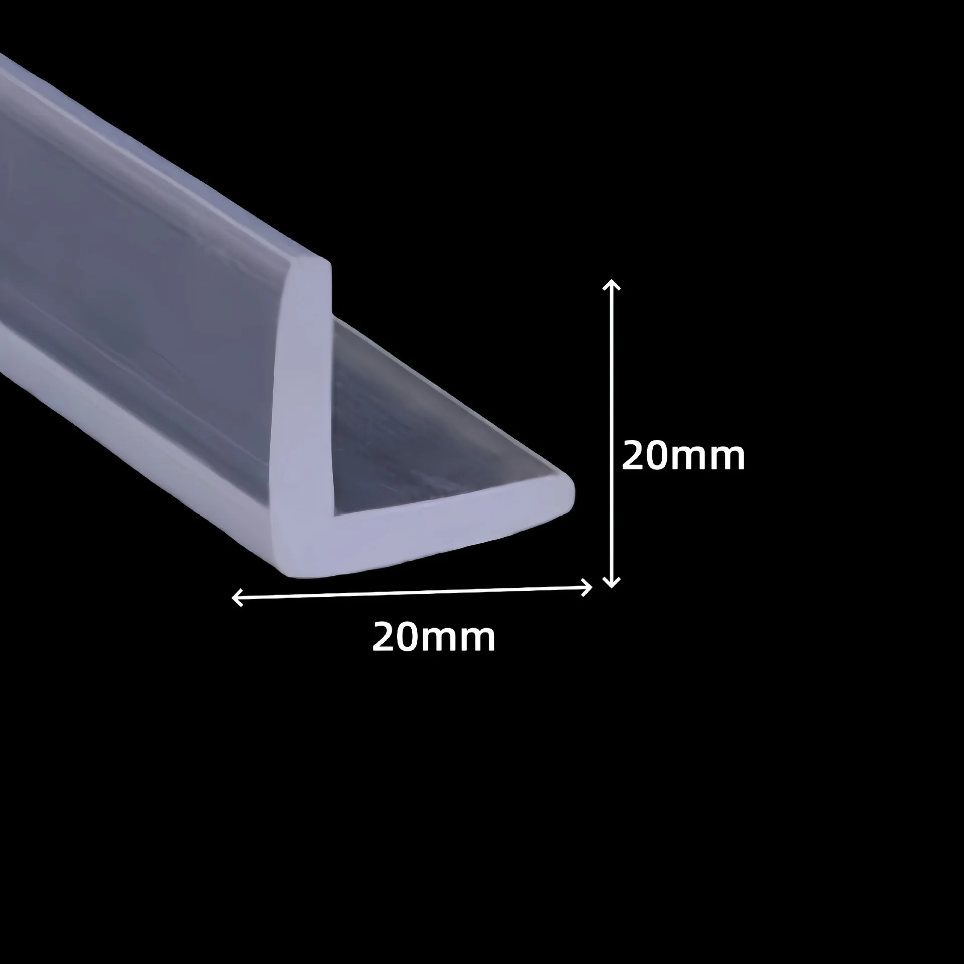 1/2/5M L Shaped Rubber Edging Strip Door Seal Strip Weatherstrip Edge Guard Edge Trim 10/15/17/20mm Transparent