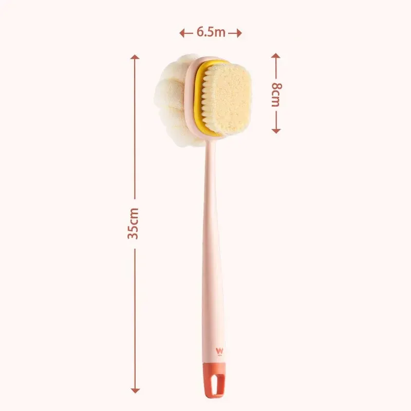 Loofah Back Scrubber Long Handle Shower Body Brush Women Skin Exfoliating Bath Massage