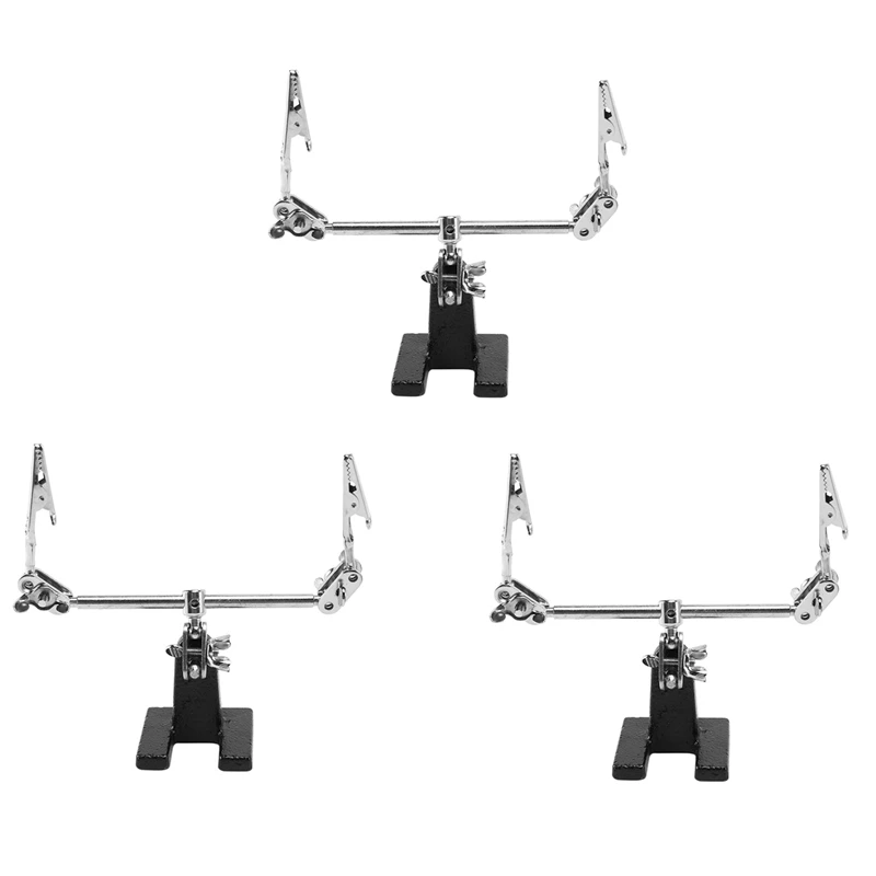

3X Third Hand Soldering Iron Stand Clamp Helping Hands Clip Tool PCB Holder Electrical Circuits Hobby