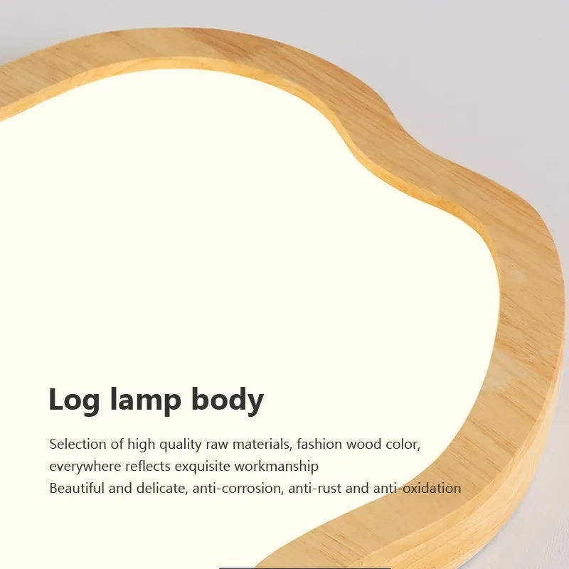 Nordic LED Wooden Ceiling Light Modern Log Cloud Lamps 43/63CM Bedroom Decor Lighting Living Room Hall Hotel Indoor Lamps Lustre