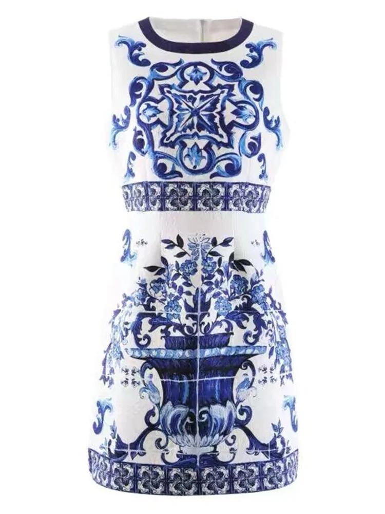 Aria Romance Women's Modern Romance One-Shoulder Checkered Set - Pleated Blue & White Co-ord