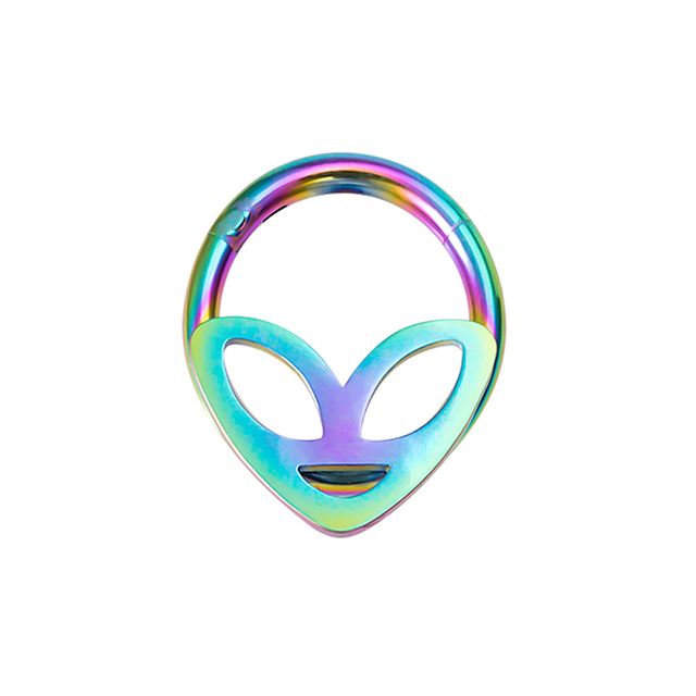 Nose Ring Hoop Septum Piercing Hinged Segment Clicker Surgical Steel Ear Cartilage Earrings Tragus Helix Daith Body Jewelry