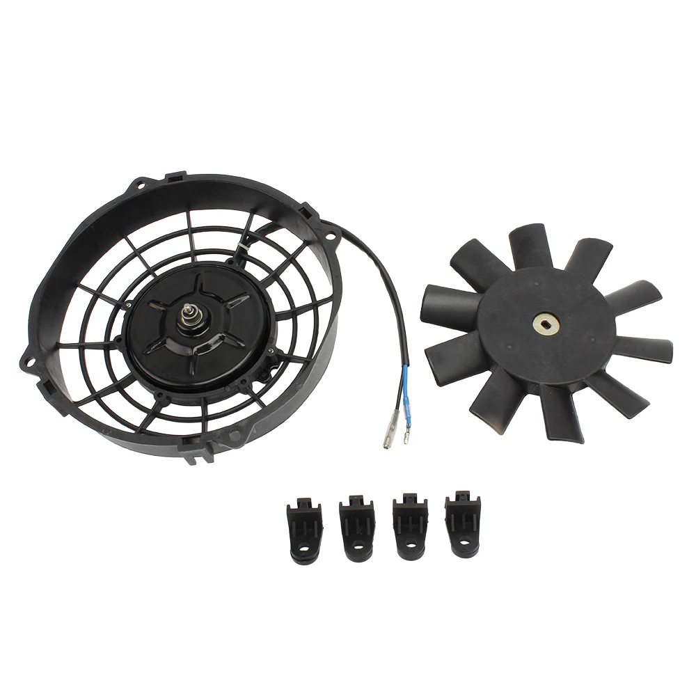 Motorcycle Cooling Fan Motorcycle Radiator Fan 12V Electrofan Cooling KTM Honda Yamaha ATV Quad Go Kart Moped 250cc Motocross Accessories