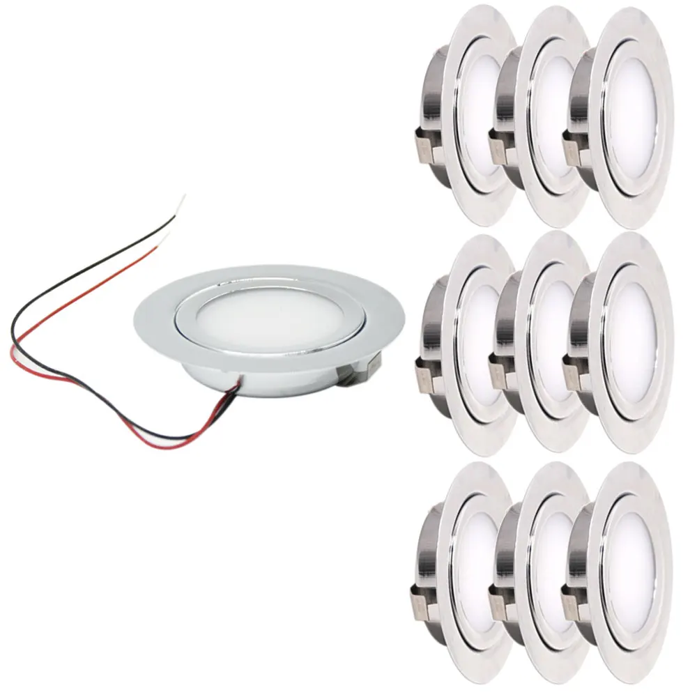 

10-Piece Motor Home Light LED 3W 12V DC LED Dimmable Cabinet Counter Showcase Lighting Bulb Toielt Mirror LED Bulb Light