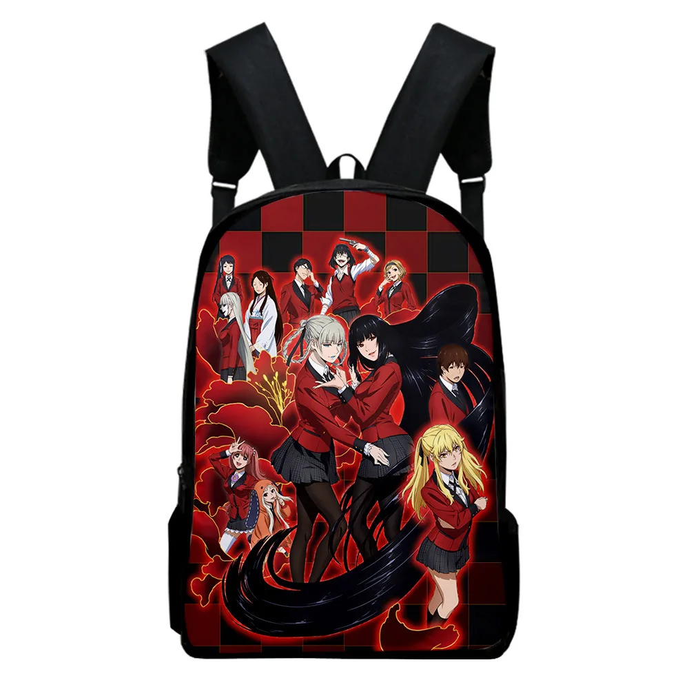 

Классические популярные забавные рюкзаки Kakegurui для ноутбука, школьные ранцы для учеников, водонепроницаемые Рюкзаки из ткани Оксфорд с 3D-принтом для мальчиков и девочек для ноутбука