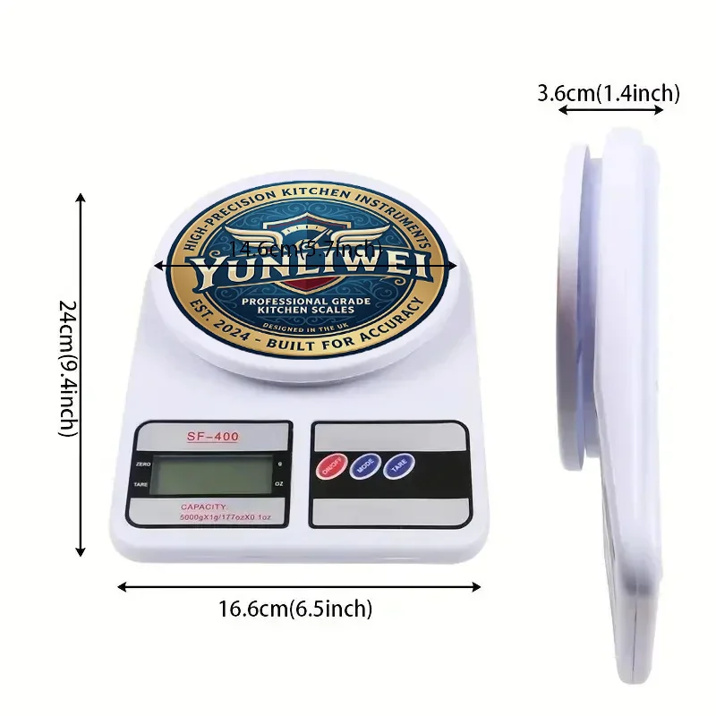 High-Precision Digital Kitchen Scale for Cooking and Baking - 10kg Capacity