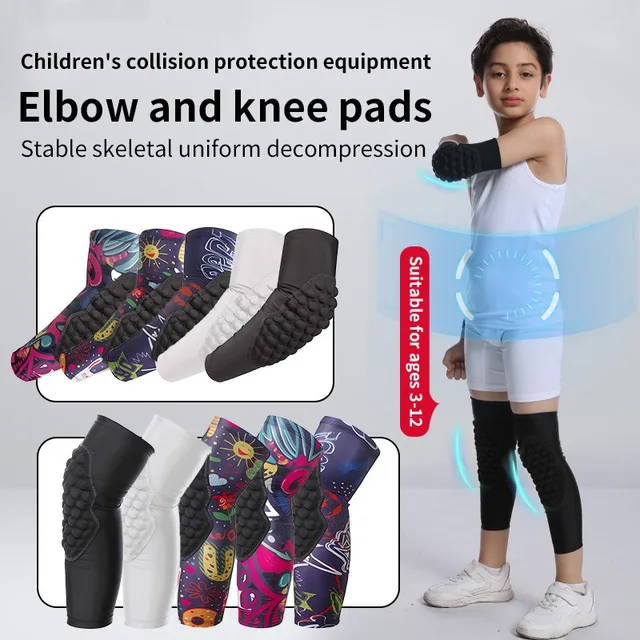 1pc EVA Anti-collision Kneepads Basketball Football Knee Brace Leg Sleeve Outdoor Sports Gear Cycling Knee Protector Children 6