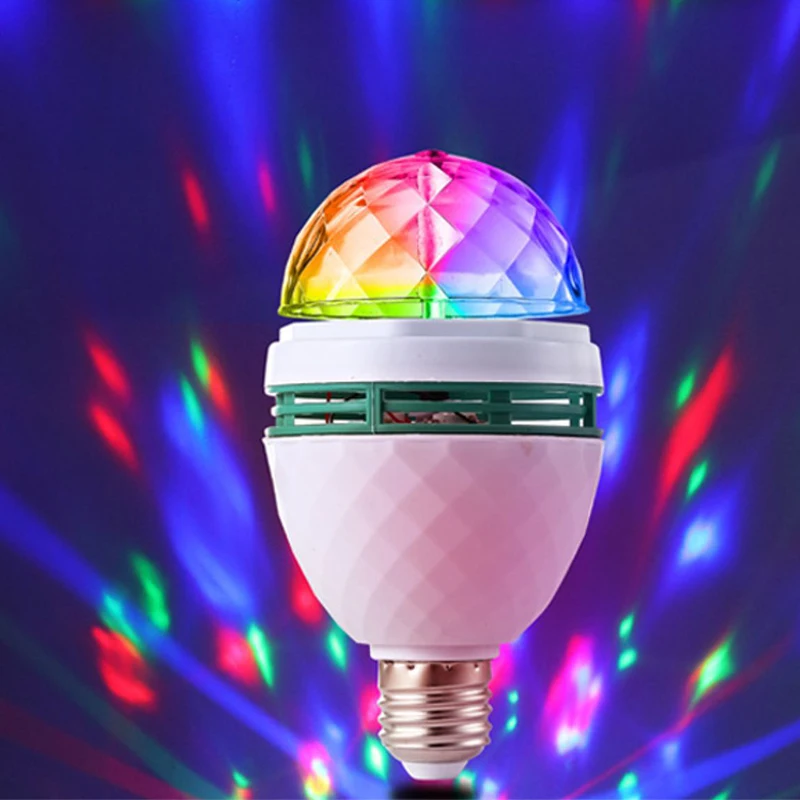 Led color rotating lamp