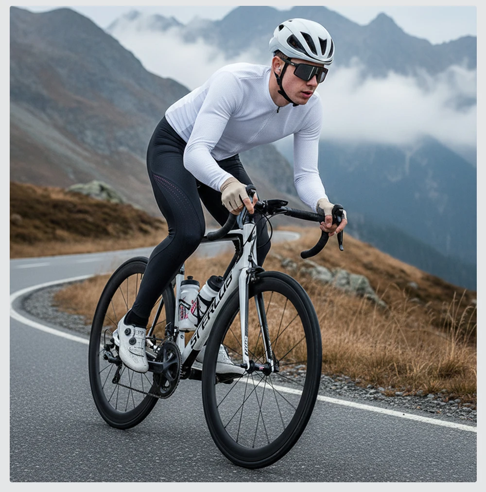RION Männer Radfahren Hosen Winter MTB Mountainbike Trägerhose Thermische Fleece Gepolsterte Lätzchen Fern Fahrrad Reiten Team Uniform – Detail 21