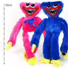  40cm Huggy Wuggy Stuffed Plush Toy Horror Doll Scary Soft Peluche Toys For Children Boys Birthday Gift 