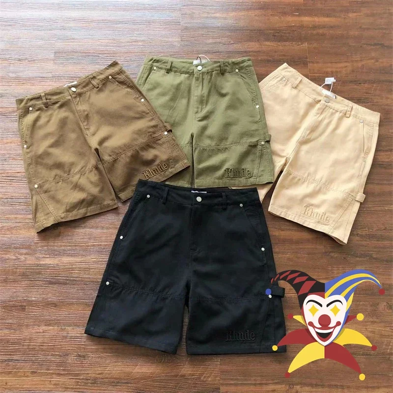 

Rhude Cargo Shorts For Men Women Top Quality High Street Vintage Shorts