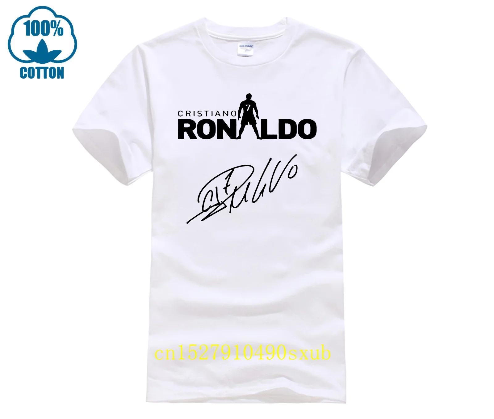 Cristiano Ronaldo Ha Firmato Cr7 Tee Cool T-Shirt Mens O Neck Fashion T-Shirt Fans Gift