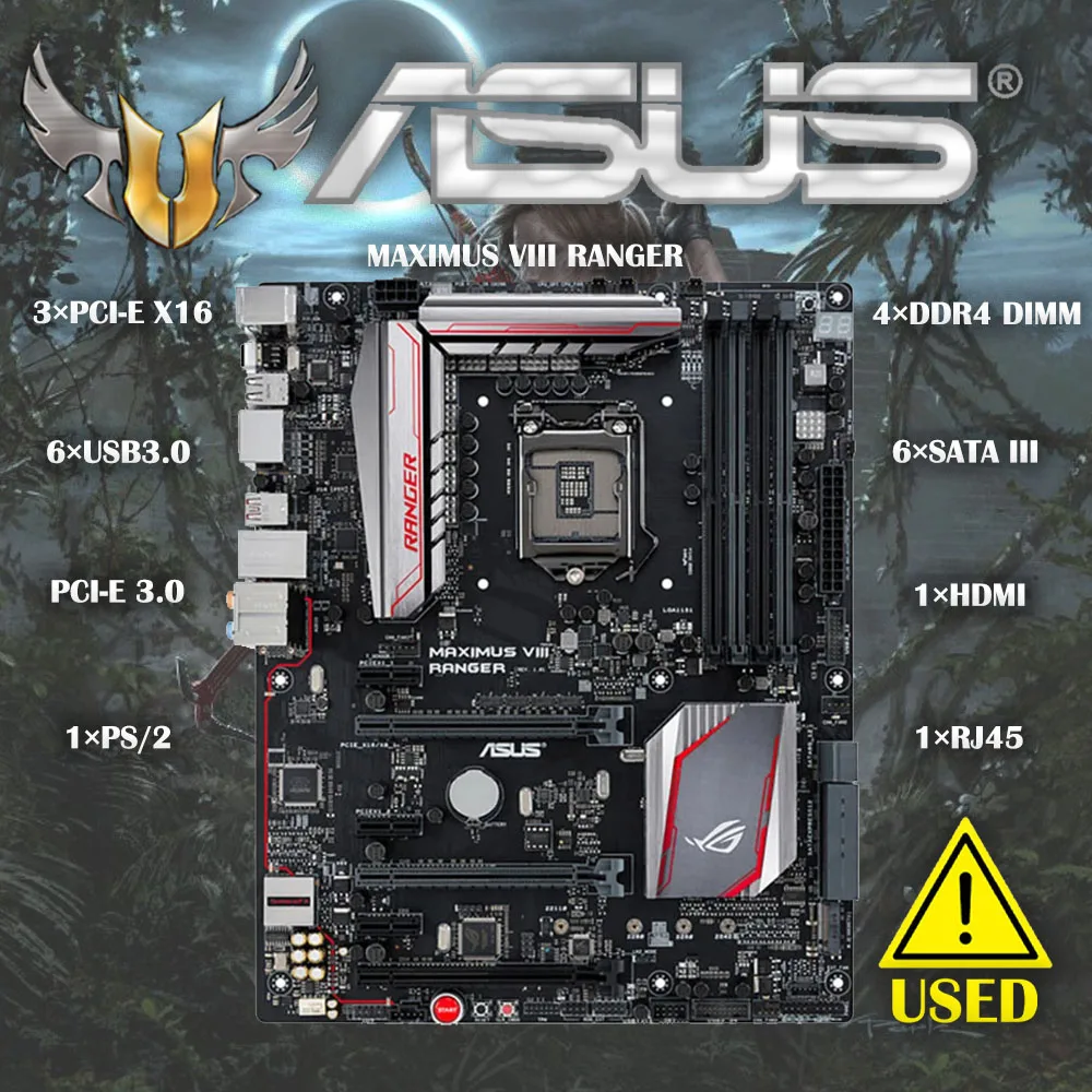 Scheda Madre Lga 1151 Asus Maximus Viii Ranger Scheda Madre Intel Z170 Ddr4 64Gb Pci-E 3.0 Usb3.1 Atx Per 6A Generazione