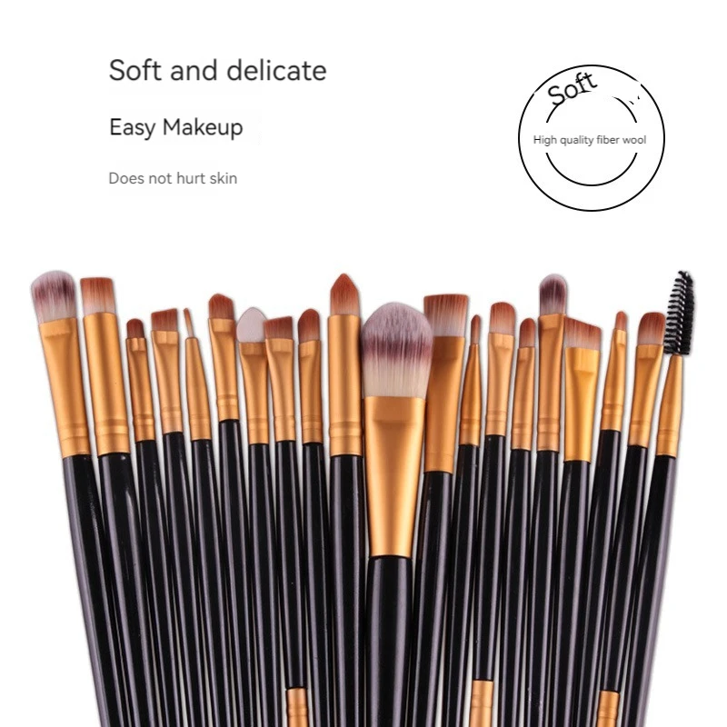 Makeup Brush Set 20 PCS Makeup Brush Set Eye Shadow Brush Set Foundation Beauty Tools Super Soft Man-made Fibers
