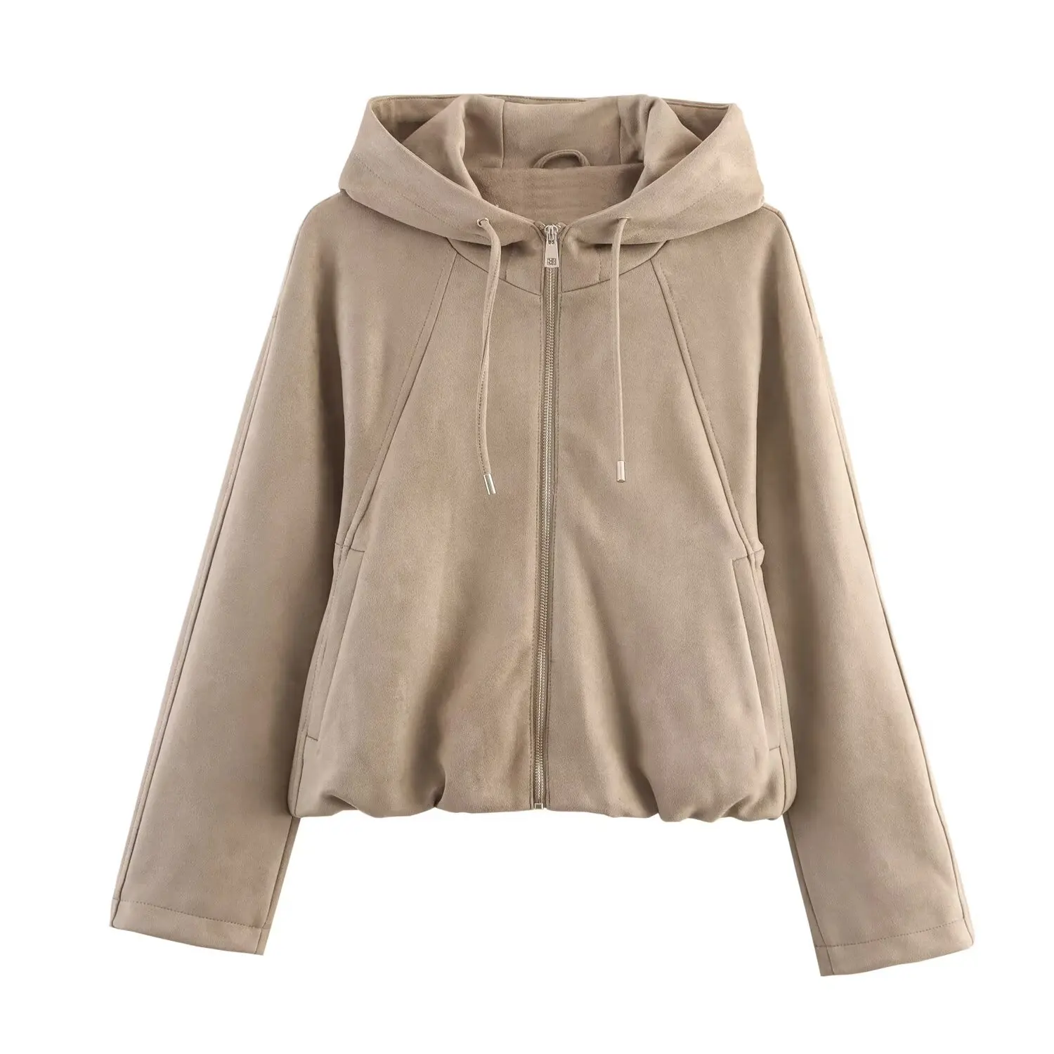 Women's Casual Pilot Hoodie Jacket Coat Female Suede Surface Autumn Winter Zipper Coat Full Sleeves Loose Streetwear Fashion Top