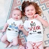 Big Sister Little Brother Siblings Matching T Shirts Boys Girls Summer Clothes Tops Newborn Bodysuit Birthday Party Gift Outfits 1