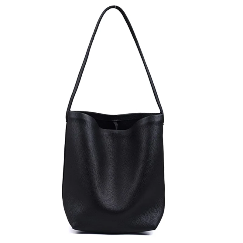 Borsa Tote Grande da Donna, Borsa a Spalla di Lusso in Vera Pelle, Design Giapponese Popolare, Morbida e Confortevole - immagine 2