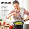 Set – 23 Piece –Black Multi-Sized Cooking Pots with Lids, Skillet Fry Pans and – Reinforced Pressed Aluminum M 6