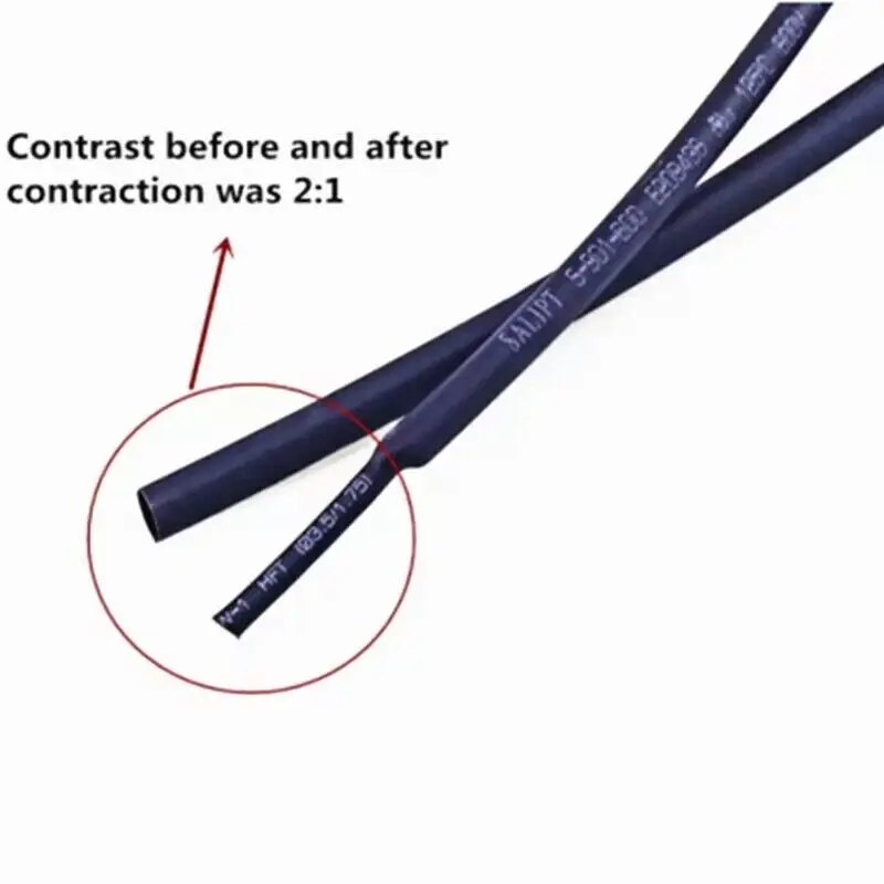 0.6mm 0.8mm 1mm 1.5mm 2mm 2.5mm 3mm 3.5mm 4mm 5mm 6mm 7mm 8mm 9mm 10mm 11mm 12mm 13mm 14mm 2:1 Heat Shrink Tubing Tube