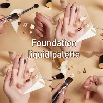 Strumento per palette in acrilico trasparente, vassoio per fondotinta, palette per miscelare il trucco, attrezzatura per truccatori, cosmetici, bellezza, trucco CZYJ04