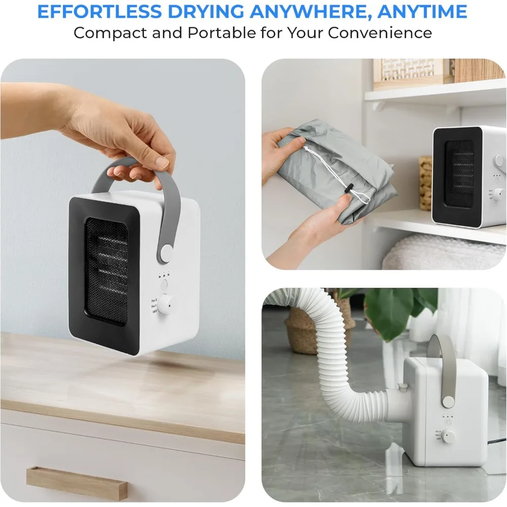 SereneLife Electric Portable Clothes Dryer 1000W Multi-Use Mini Heater & Aroma Diffuser for Home, Apartment, Dorm, Travel & RV