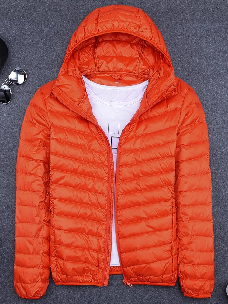 Men's Winter Coat Duck Down Jacket Hooded Down Coat Portable Windproof Puffer Parkas Male Overcoat 6XL