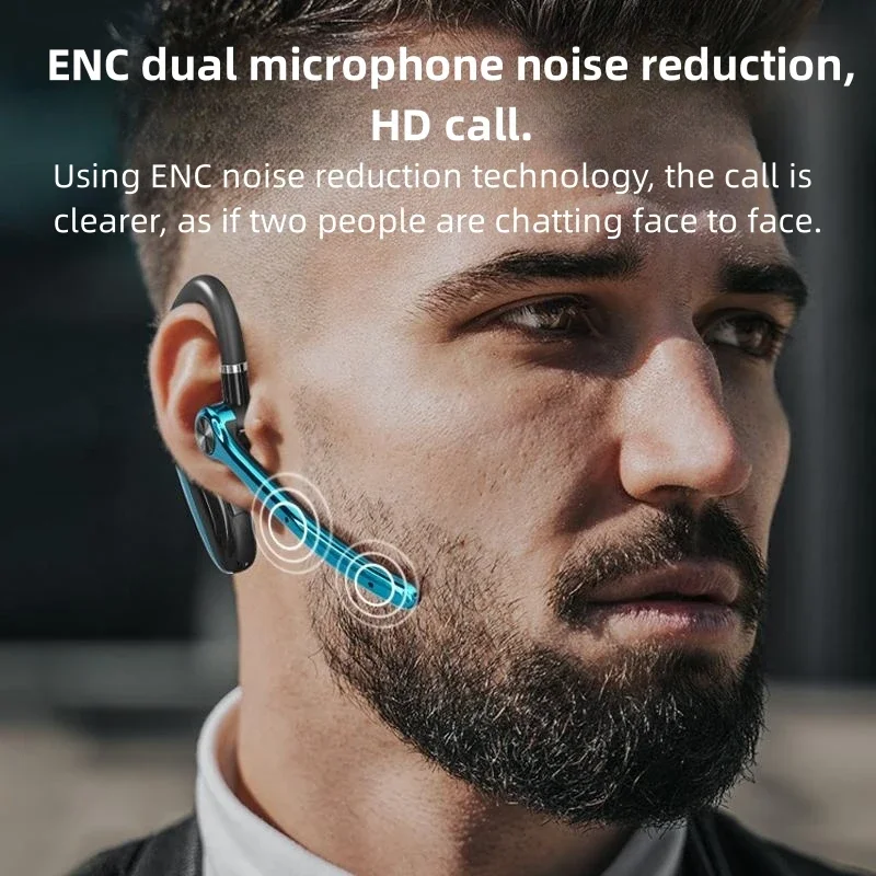 M80A Wireless Bluetooth Headset 5.3 Earphones Dual Connection Headphone with Dual Mic ENC Noise Cancelling Hands-free Earbuds 2