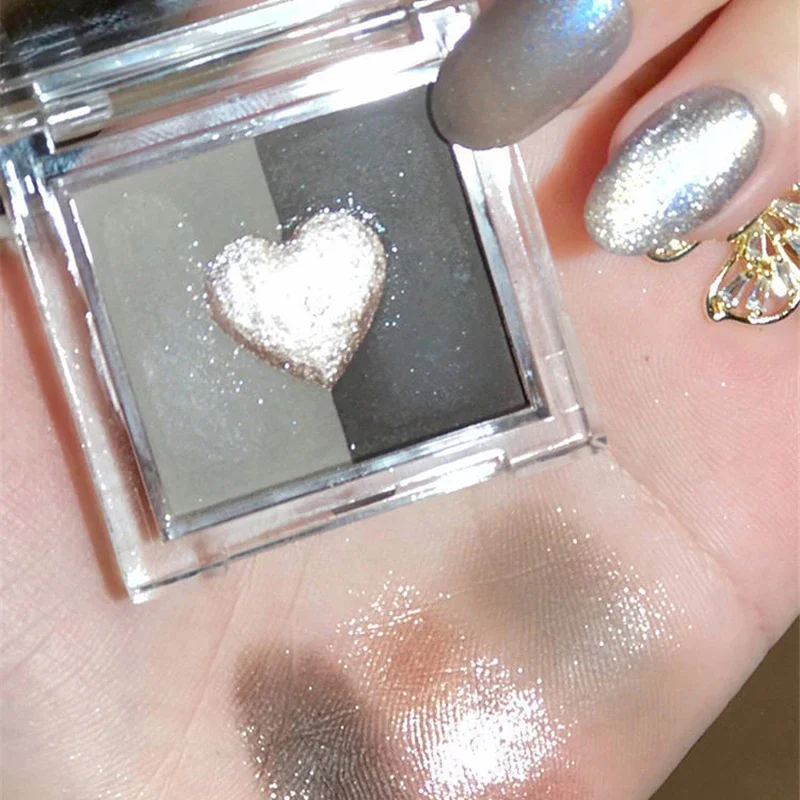 Eye Shadow Eye Shadow Plate 4 Colors Cool Toned Dark