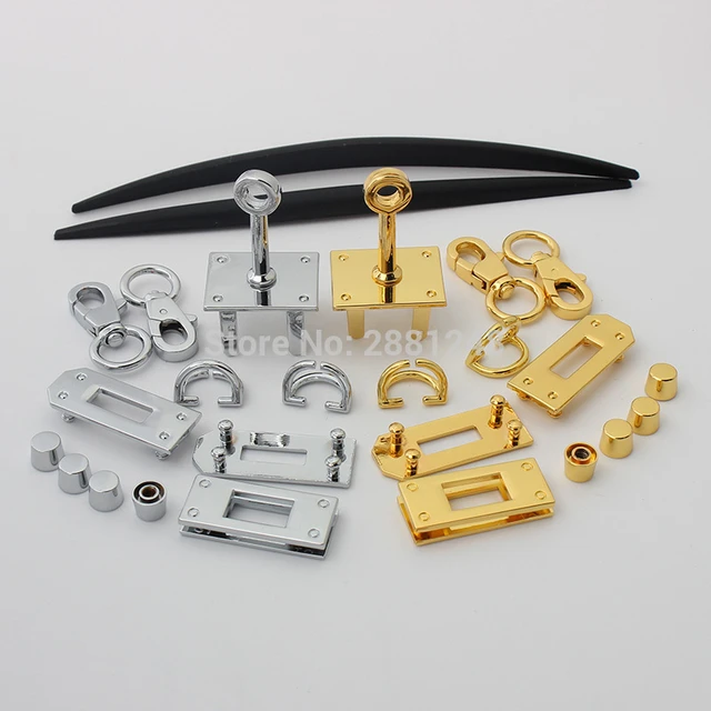 New Rectangle Eyelets Hanger Metal Lock for Bag Hardware Wholesale Fashion  a Set of Locks Fitting Woman Handbag Bag Accessories - AliExpress