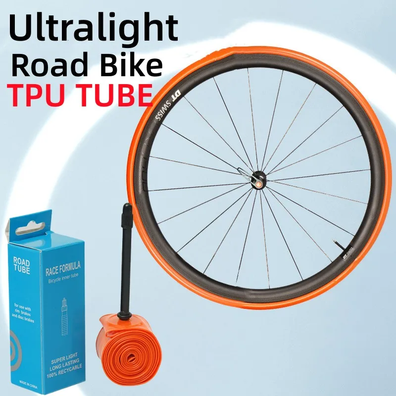 Сверхлегкая шина для горного и дорожного велосипеда из ТПУ с внутренней камерой 700c, шина для горного и дорожного велосипеда длиной 45, 65, 85 мм, французский клапан 700C 18, 23, 25, 28, 30, 32, супер светильник
