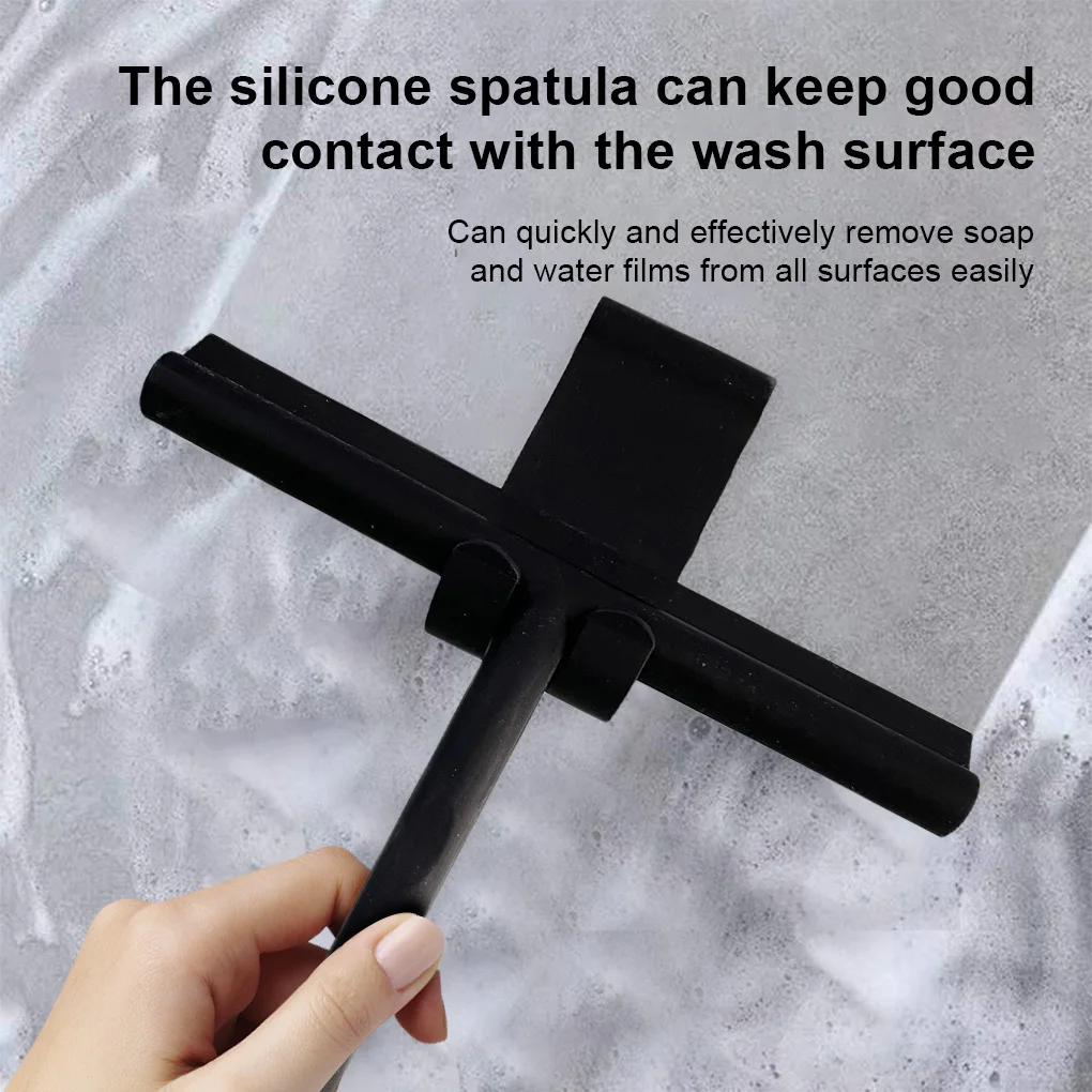 Shower Squeegee Window Glass Wiper Silicone Scraper Cleaner Long Holdle