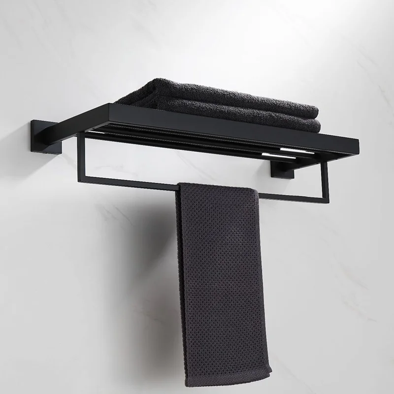 Black Bathroom Accessories Stainless Steel Set Wall Rack Towel Rack Towel Tissue Holder Clothes Hook Toilet Brush Pendant Toilet Paper Holder Bathroom Hardware Set Bathroom Hardware Accessories
