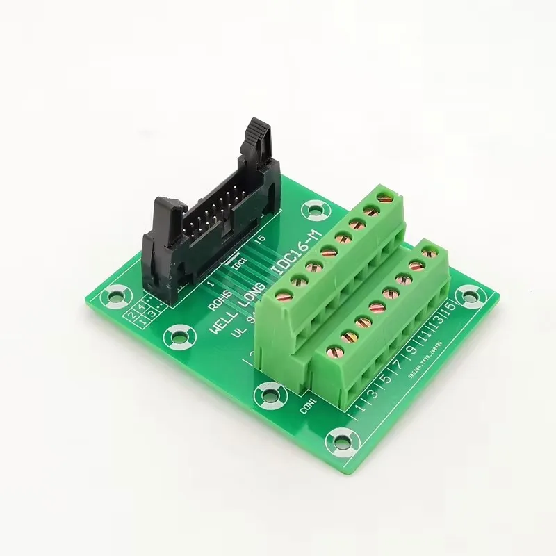 IDC16 2x8 Pins 0,1" Male Header Breakout Board, Terminal Block, Connector. – Detail 1