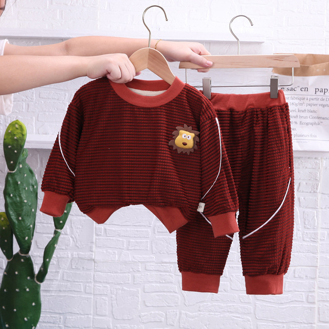 2022 New Winter Baby Boy Clothes Cartoon Two-Piece Set For Infant Boys Halloween Costume For Newborn Suit 1-2-3-4 Years Old