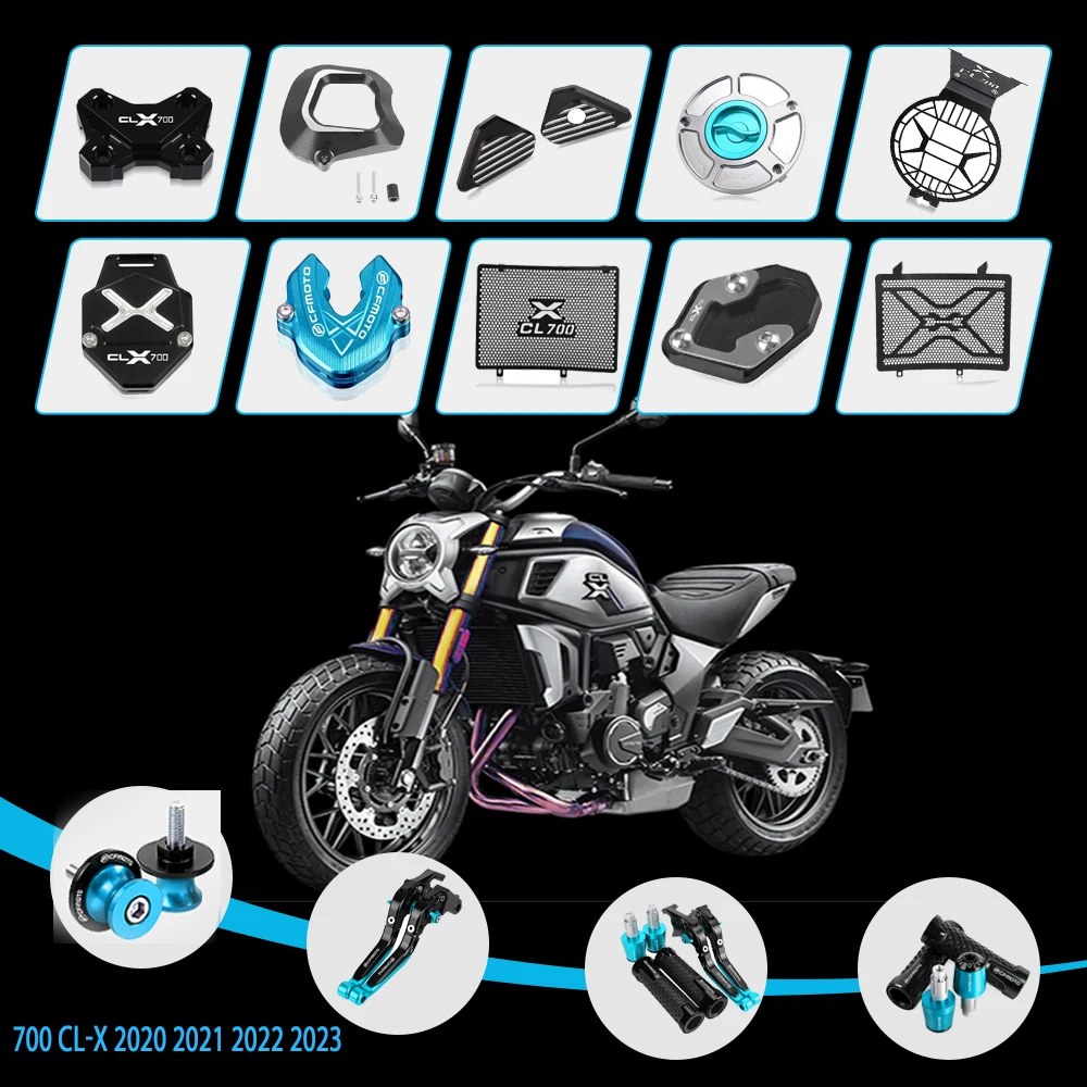 

700 CLX Accessories For CFMOTO CF MOTO 700CLX 700CL-X CLX700 2023 2022 2021 2020 Headlight Protector Cover Side Stand Enlarge