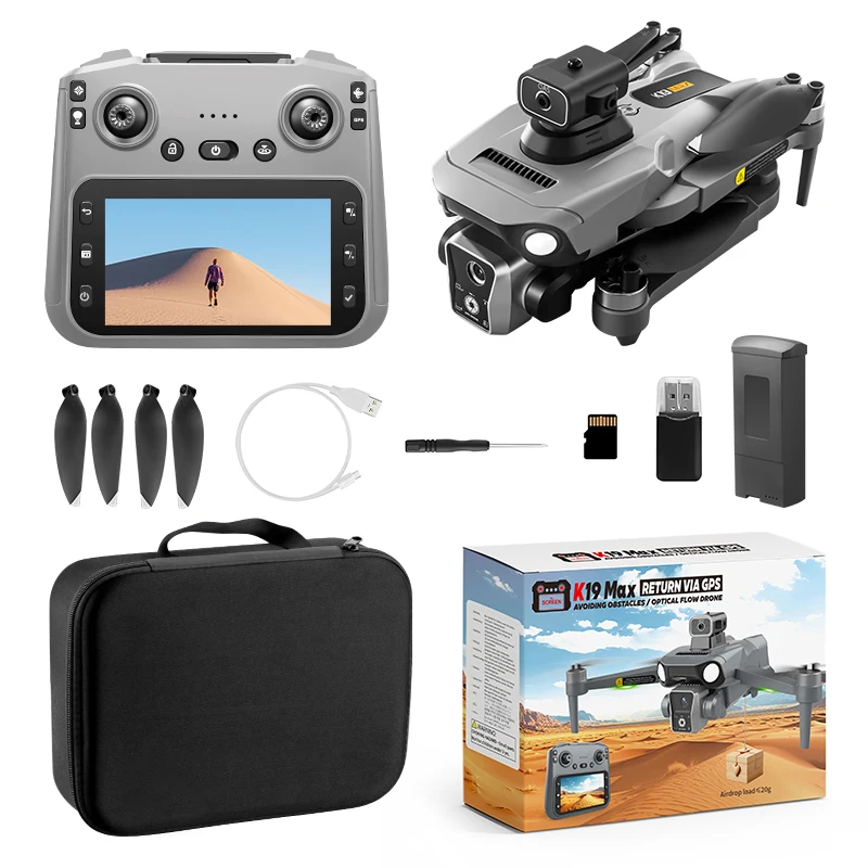 Drone GPS K19 Max 5G 360° Évitement Obstacles Largage Aérien 25min