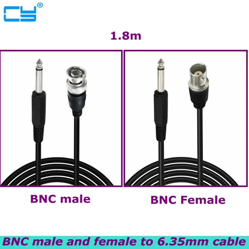 

3C-2V Coaxial 6.35mm Mono TS Male to BNC Male and Female Audio Cables Are Used for Monitoring, Antenna and Shortwave Receiver