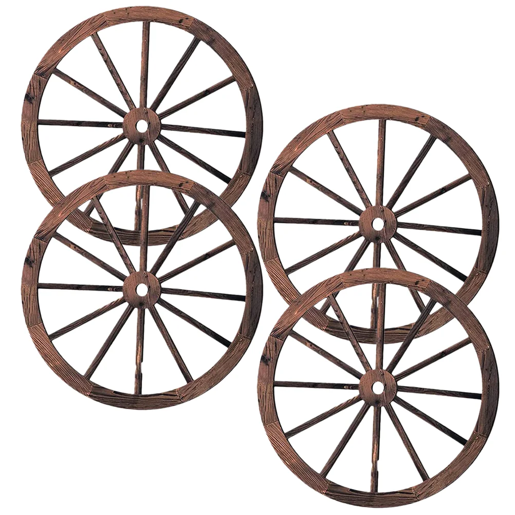 

Wood Wagon Wheel Wall Hanging Vintage Western Wood Wagon Wheel Retro Wooden Craft Wedding Gardening Decor