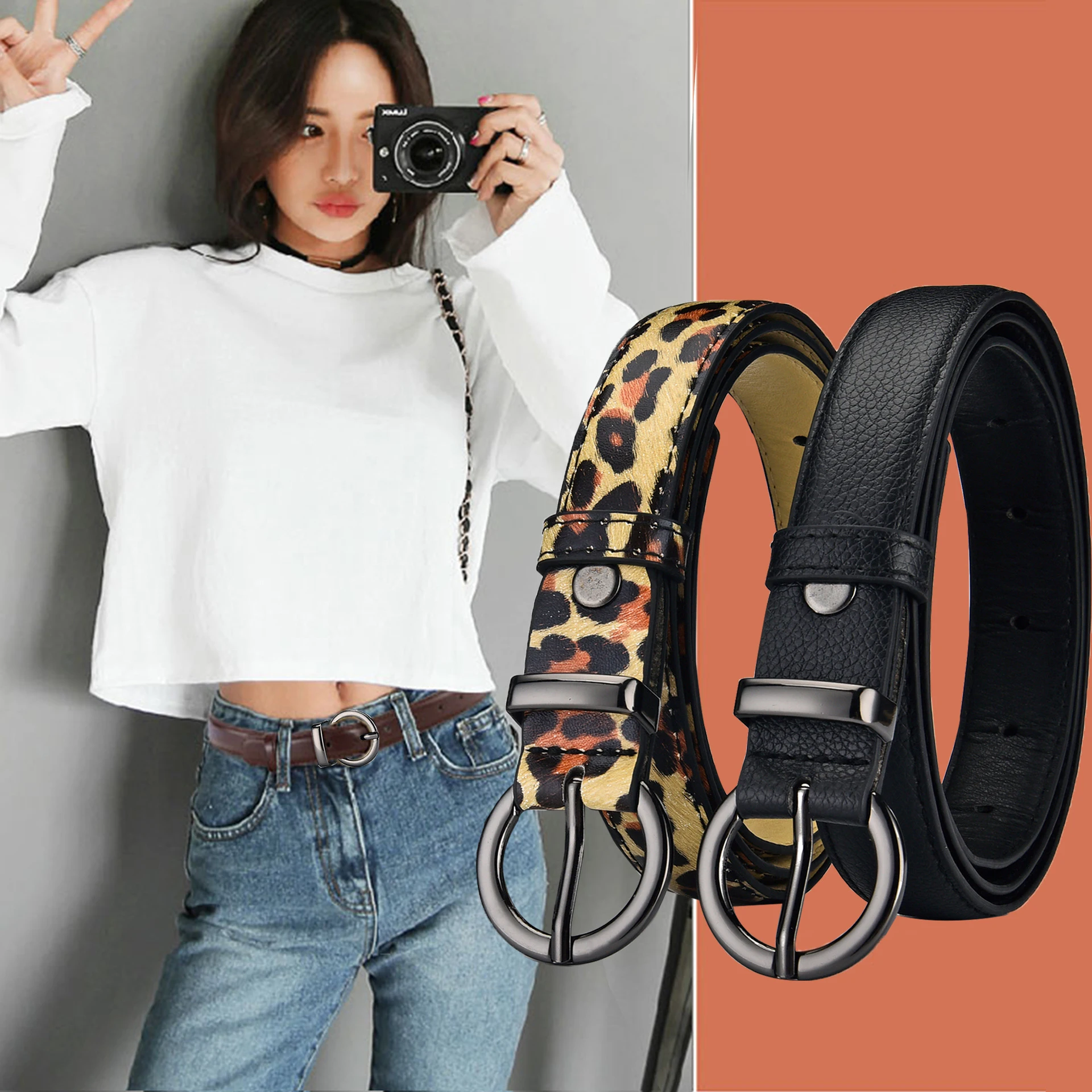 

Women's Belt Female Fashion Jeans Goth Sword Belts For Women Punk Round Buckle Circle Fashion Corset Goth 2021 New