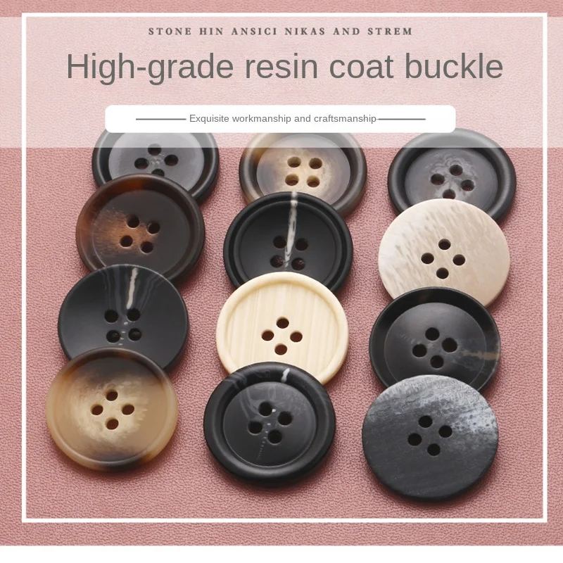

Round Button Resin Various Styles 15--30mm Clothes Backpack Wedding Decoration DIY Four-eye Button Sewing Dress Accessories