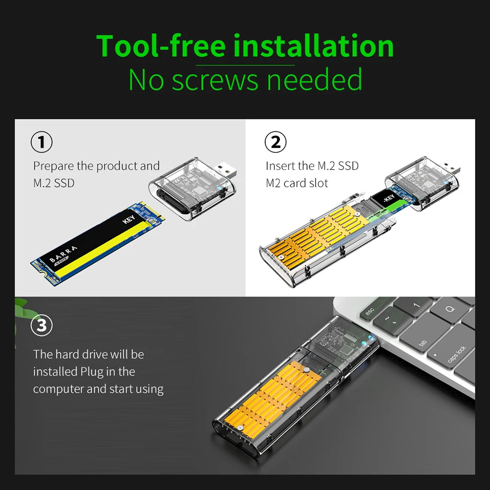 SATA M.2 SSD  Ŭ Ϳ ϵ ũ ̽, USB3.0 Gen1, 5Gbps