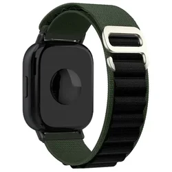 Alpine Loop Nylon Strap - Premium 20mm/22mm Watch Band Bracelet - Redmi Watch 5 Active (Green Black 09)