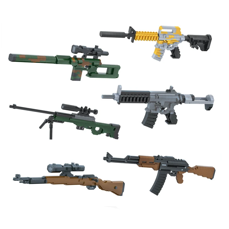 Новое поступление алмазные строительные блоки M4A1 модель M416C AK47 98K AWM игрушки для