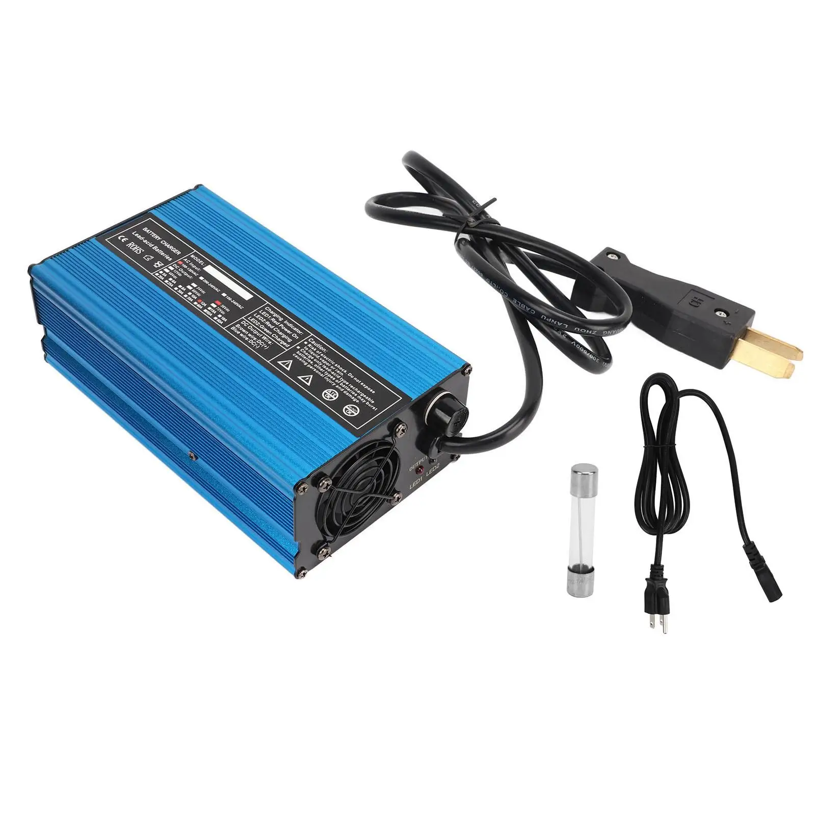 Cart US Plug 110-130V Aluminum Cart Trickle for Smart 5 Protection 36V 12A Fast Charging for upgraded