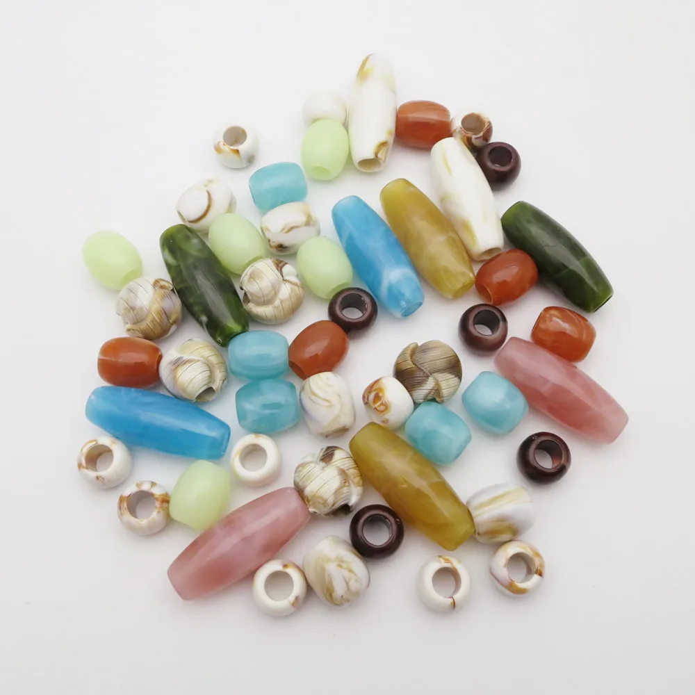 Hair Braid Accessories 50pcs Mix Styles plastic Crochet Hair braid Dreadlock Beads rings tube for kids girls women hair braid accessories ring beads ring beads hair extensions tools